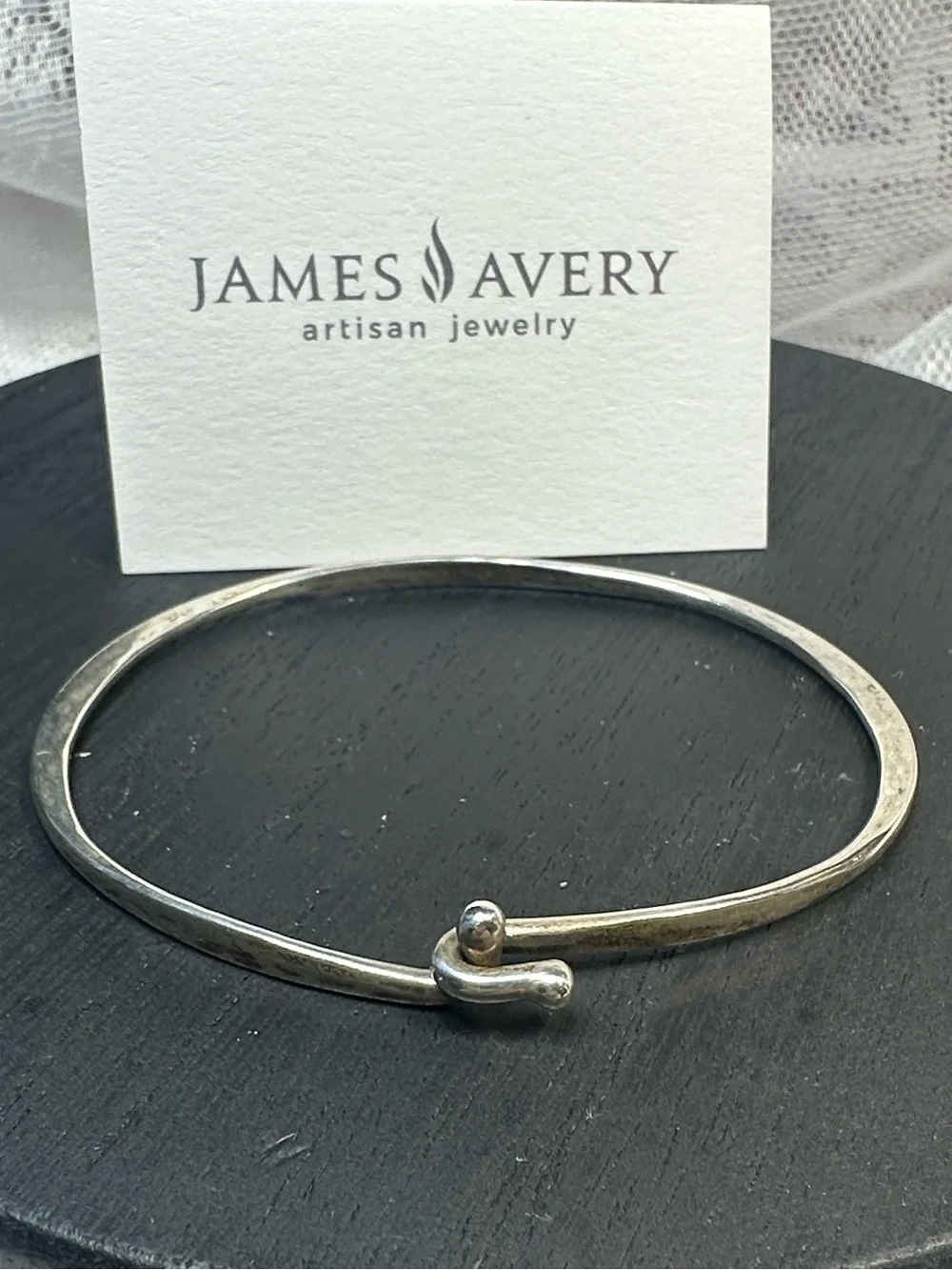 James Avery bracelet bangle 925 sterling silver hook closure